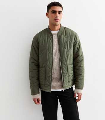 Khaki Regular Quilted Jacket