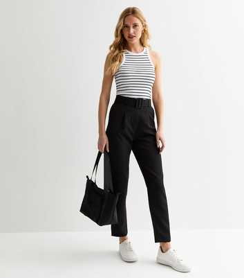Gini London Black Tapered Trousers