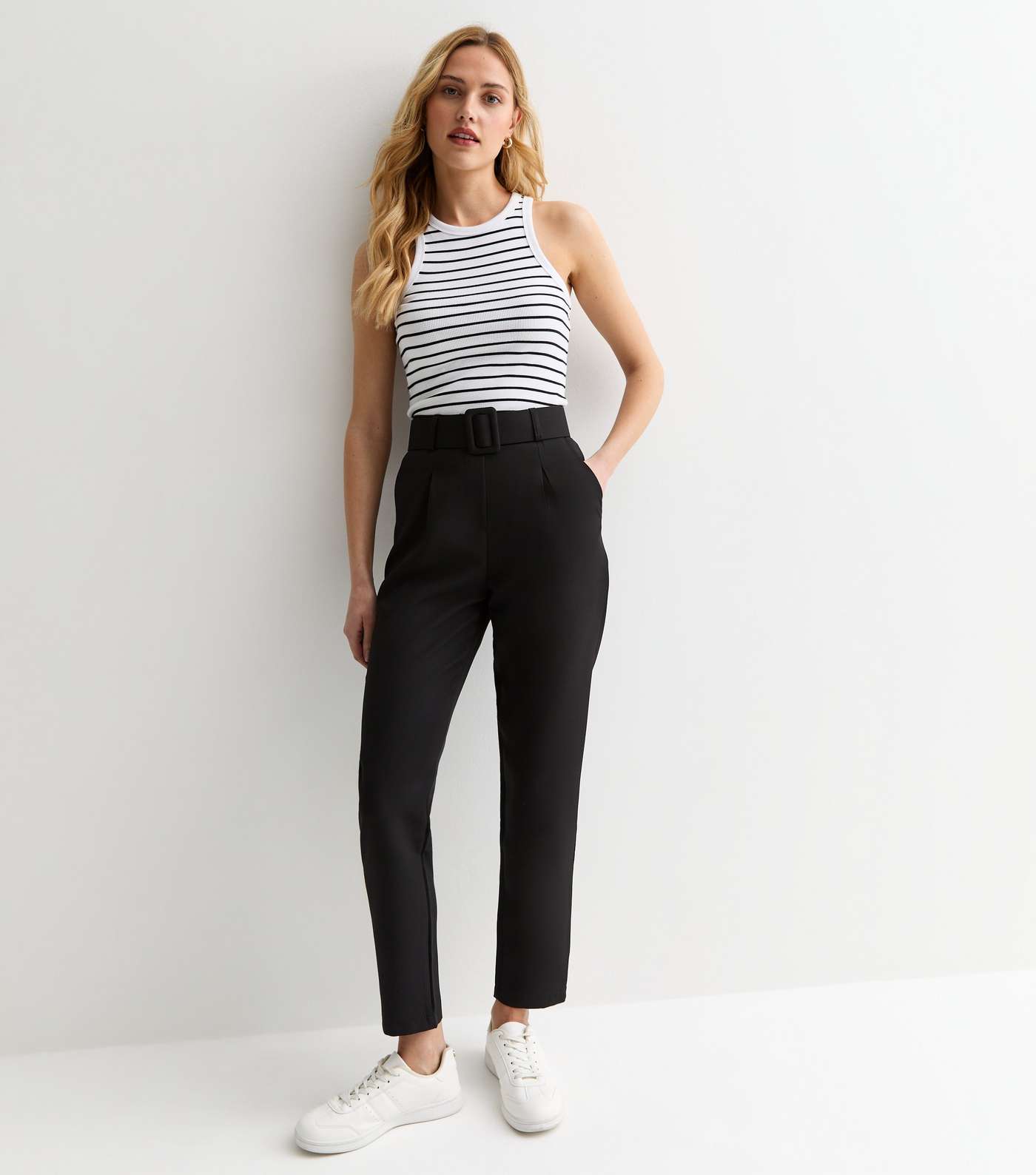 Gini London Black Tapered Trousers Image 2