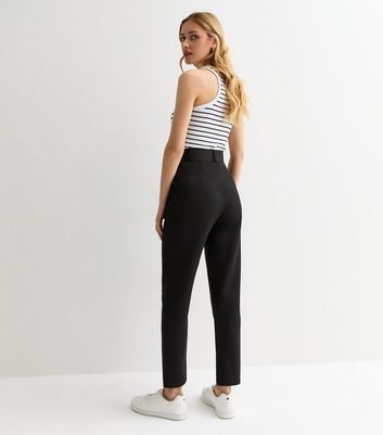 Gini London Black Tapered Trousers New Look