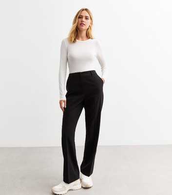 Black Straight Leg Trousers