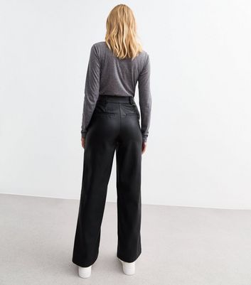 【U LAN】Cali Pintuck Leather Wide Pants Cali Pintuck Leather Wide Pants - ULAN | 60% - Asian Fashion