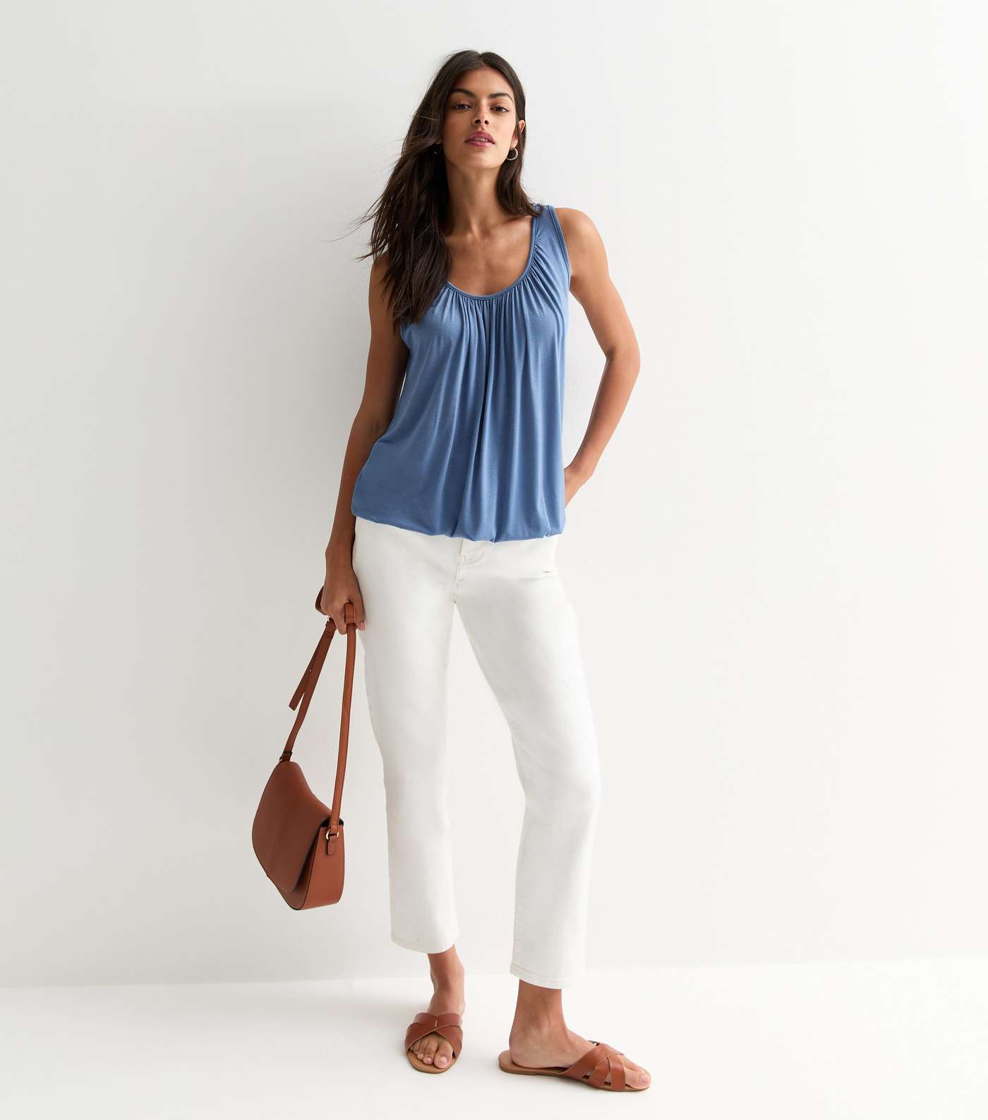 Gini London Pale Blue Oversized Top Image 3