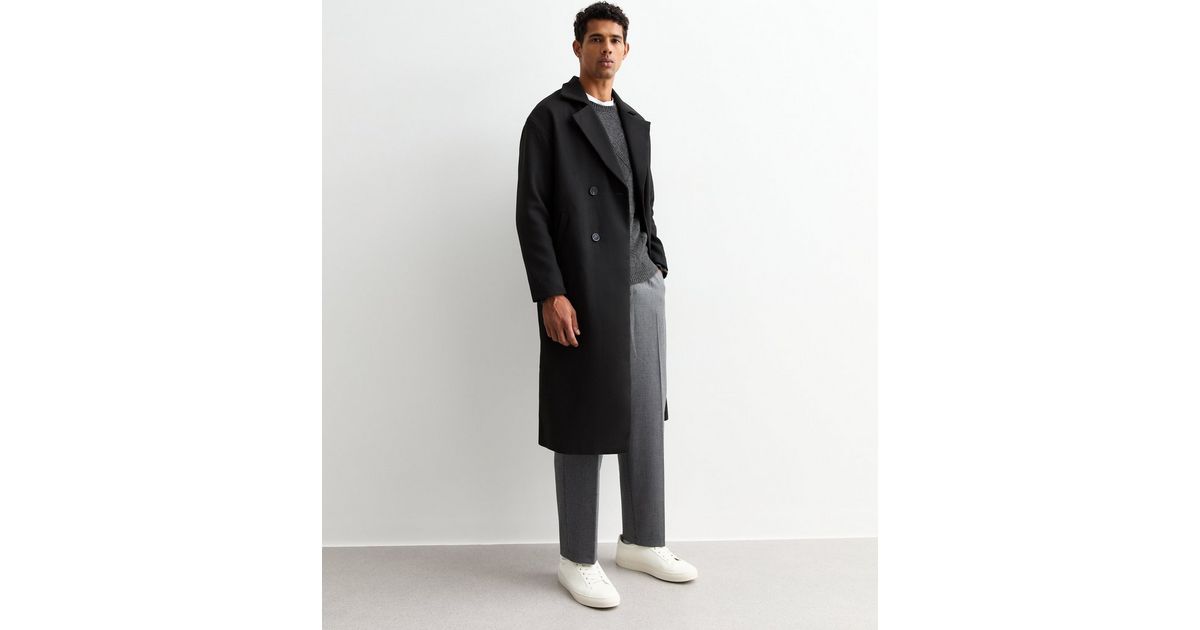 Men's Double Breasted Coat Black main image 0