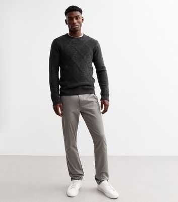 Grey Slim Chino Trousers