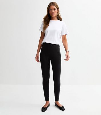 Black Stretch Slim Fit Tailored Trousers New Look