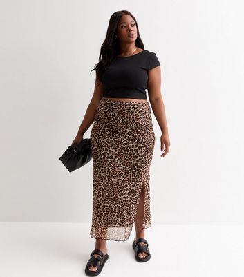 Animal print midi skirt 3d best sale