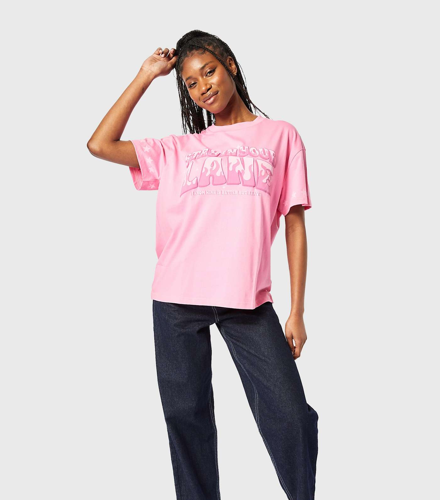 Skinnydip Pink Stay In Your Lane T-Shirt Image 2