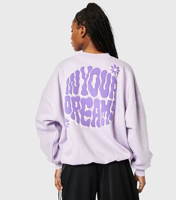 Skinnydip Lilac In Your Dreams Slogan Sweatshirt New Look