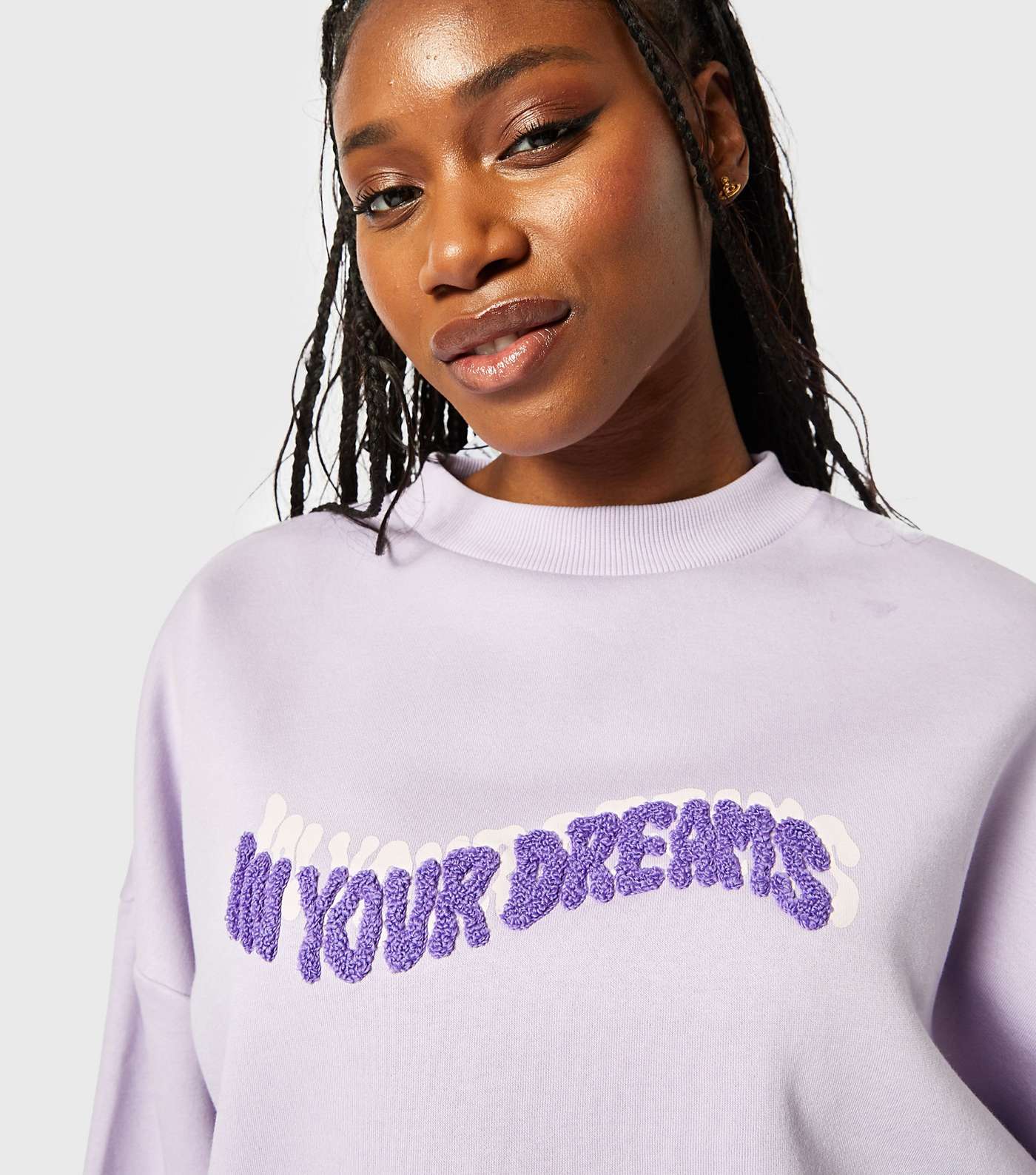 Skinnydip Lilac In Your Dreams Slogan Sweatshirt Image 4