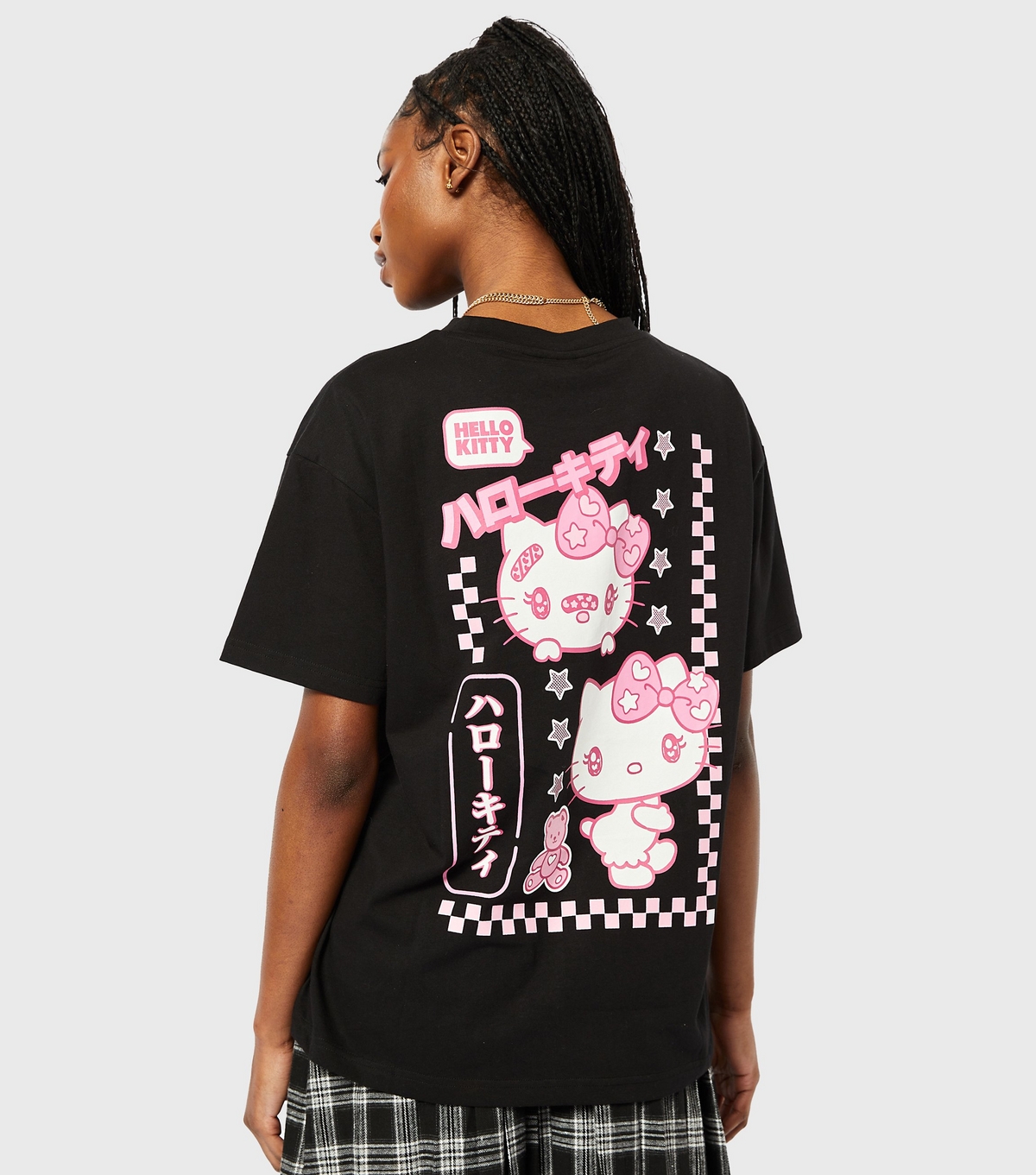 Women's Black Hello Kitty T-Shirt Skinnydip New Look