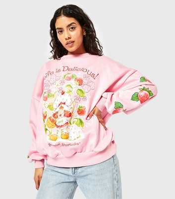 Skinnydip Pink Strawberry Shortcake Oversized Sweatshirt