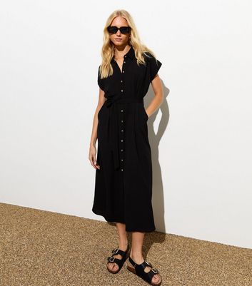 New look black shirt dress online