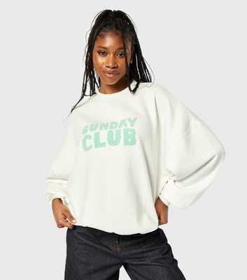 Skinnydip White Sunday Club Sweatshirt