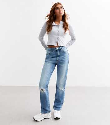 Girls Blue Straight Jeans