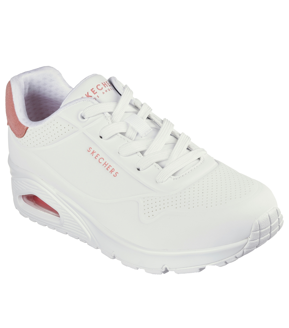 Women's White Uno Pop Back Trainers Skechers New Look