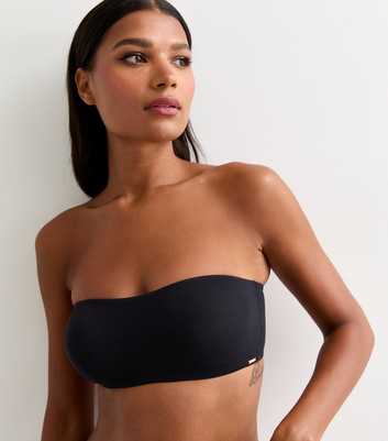 Dorina Black Padded Smooth Microfibre Bandeau Bra