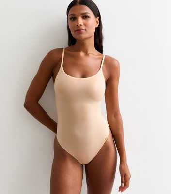 Dorina Brown Smooth Microfibre Thong Bodysuit