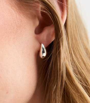 Silver Plated Mini Teardrop Stud Earrings