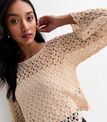 ONLY Stone Crochet Long Sleeve Top