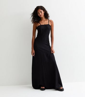 ONLY Black Strappy Maxi Dress New Look