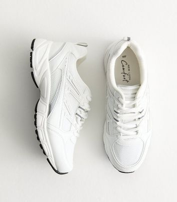 New look shops white chunky trainers