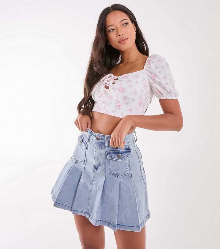 Crop Top XXI à Boutons, Floral, Sans Manches, Taille S, Très Bon état