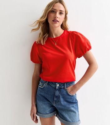 Regular Fit Short Sleeve Cotton Shirt - Tiffy Print - Red