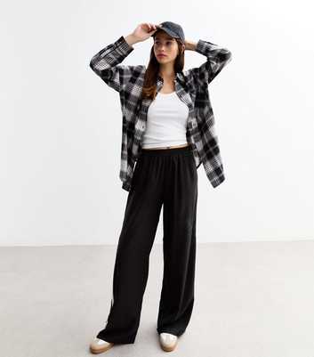 Black Check Oversized Shirt