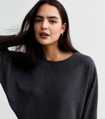 grey batwing top