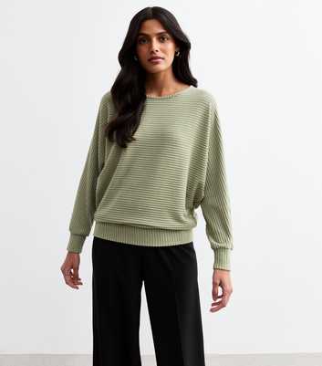 Olive Soft Touch Batwing Sleeve Top