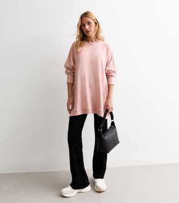 Pink Soft Touch Batwing Sleeve Oversized Top