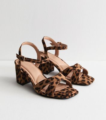 Printed sandals heels best sale