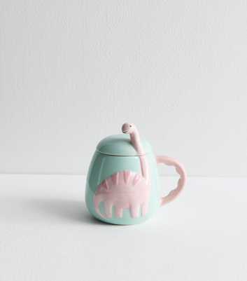 Blue Dinosaur Lid Mug