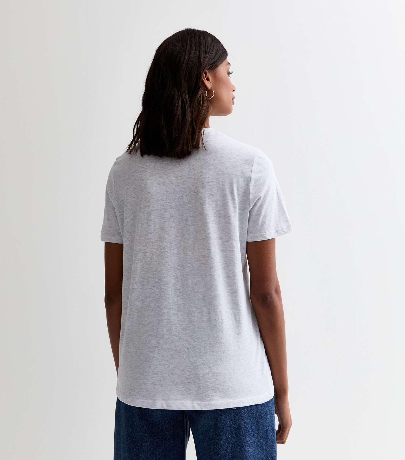 Light Grey Simplicite Paris Cotton-Blend T-Shirt Image 4