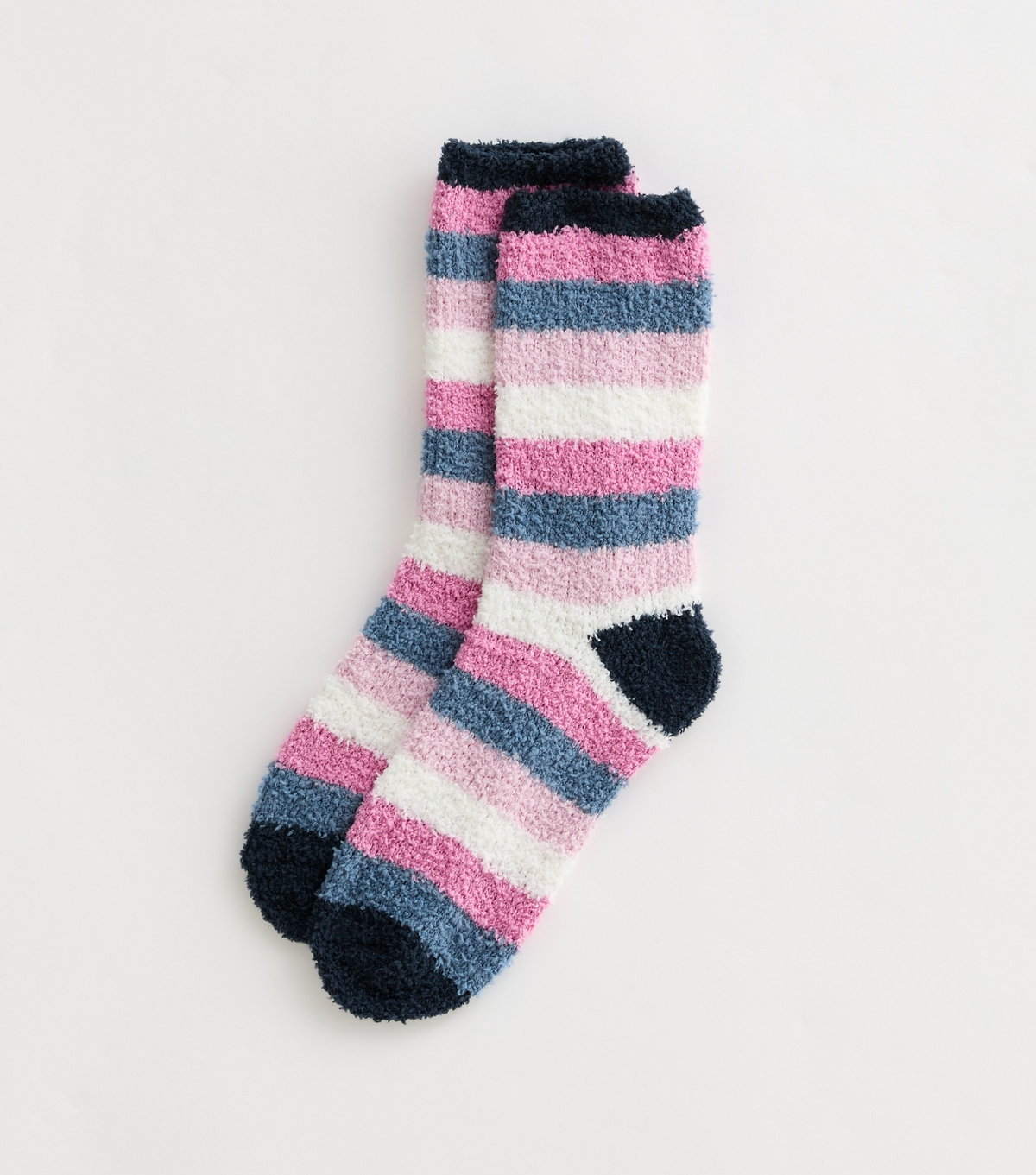 Blue Stripe Cosy Socks New Look