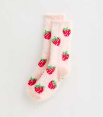 Pink Strawberry Cosy Socks 