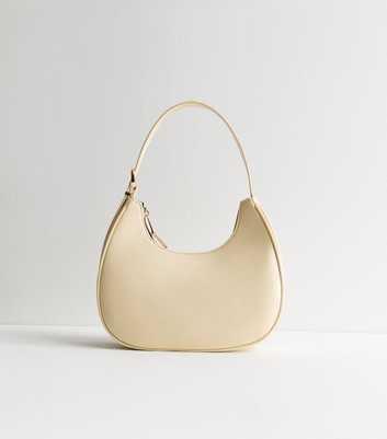 Cream Buckled Shoulder Bag