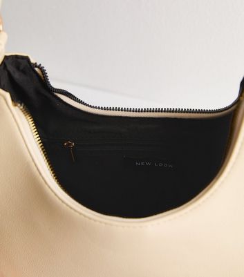 Cream Buckled Shoulder Bag New Look