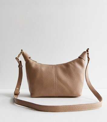 Mink Leather Look Buckle Strap Crossbody Bag