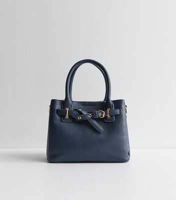 Navy Mini Top Handle Crossbody Bag 