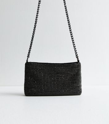 Black beaded clutch bag on sale