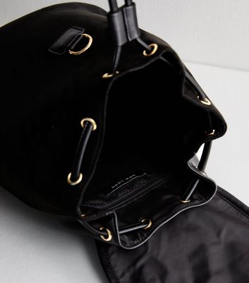 Black Faux Suede Backpack | New Look