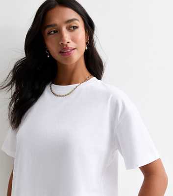 Petite White Cotton Boxy T-Shirt