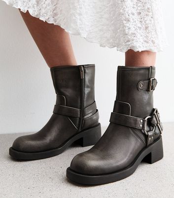 Ladies biker ankle boots on sale