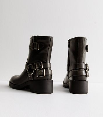 Biker style ankle boots on sale