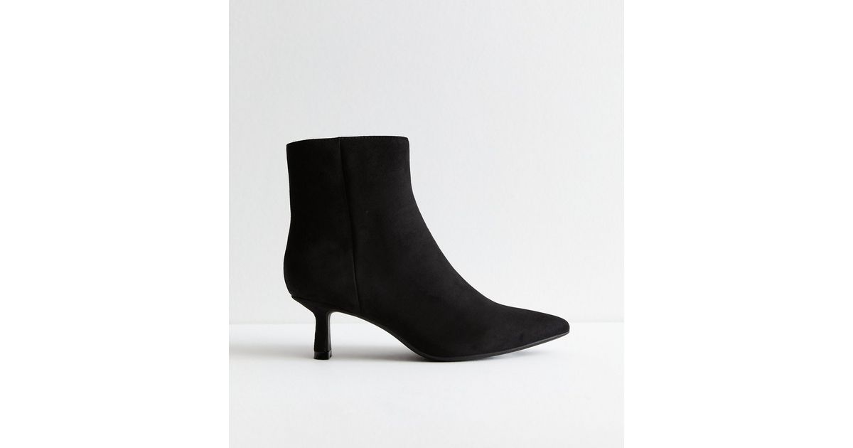 Point Toe Kitten Heels Boots