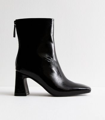 Black round toe ankle boots on sale