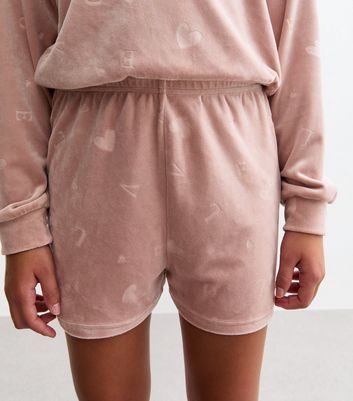 Velour shorts and hoodie set sale