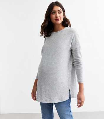 Maternity Grey Long Sleeve Top